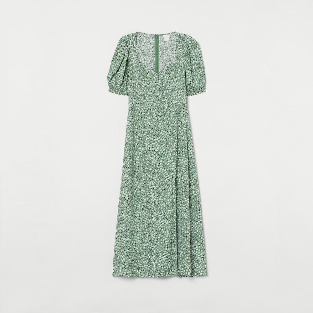 Sage floral midi dress. NWOT